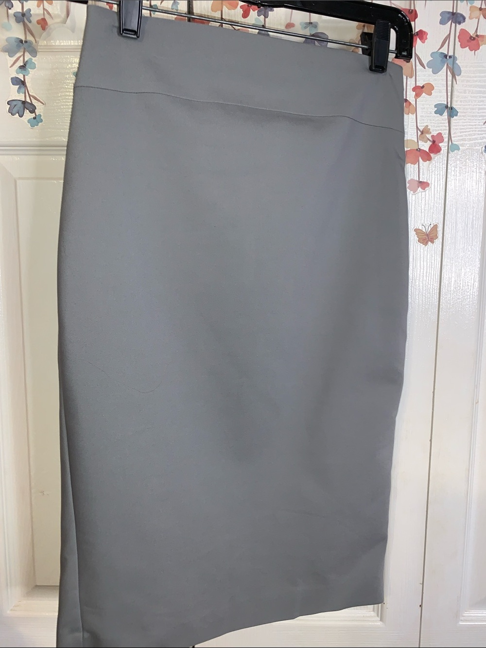 Express Gray Tailored Pencil Skirt